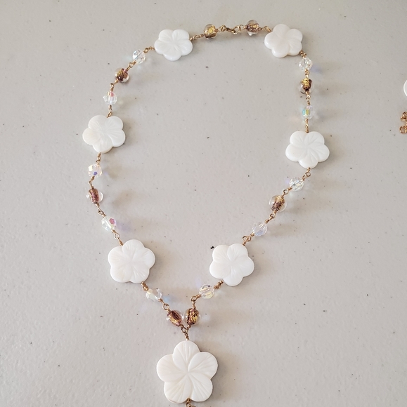 Handmade 14KG Filled Swarovski Crystal & Mother Of - Picture 3 of 4